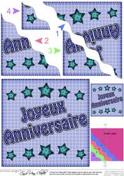 French Birthday Stars Wavy Corner Stacker
