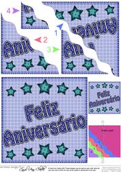 Portugese Birthday Stars Wavy Corner Stacker