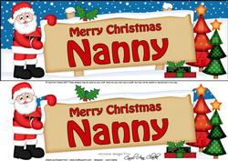 Christmas Nanny Santa Signpost Large Dl Easicut 3D Decoupage