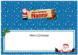 Christmas Nanny Santa Signpost Large Dl Matching Insert
