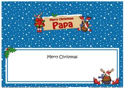 Xmas Papa Rudolph Signpost Large Dl Matching Insert