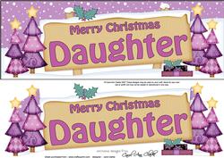 Xmas Daughter Trees Signpost Large Dl Easicut 3D Decoupage