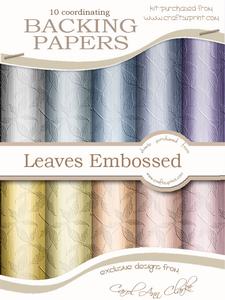 'metallic Leaves Embossed' Backing Papers Kit