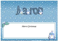 Xmas Aaron Penguins Matching Large Dl Insert