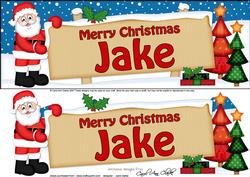Xmas Jake Santa Signpost Large Dl Easicut Decoupage