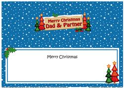 Xmas Dad & Partner Xmas Trees Signpost Large Dl Insert