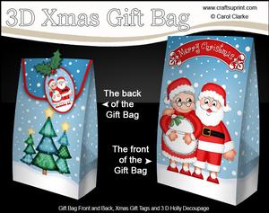 3D Xmas Santa & Mrs Claus Gift Box Mini Kit