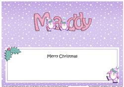 Xmas Maddy Penguins Matching Large Dl Insert