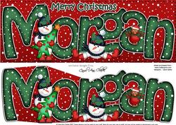 Xmas Morgan Snowmen Large Dl & 3D Decoupage