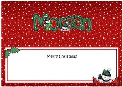 Xmas Morgan Snowmen Matching Large Dl Insert