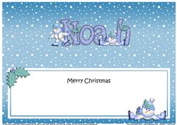 Xmas Noah Snowmen Matching Large Dl Insert