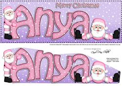 Xmas Anya Santa Large Dl & 3D Decoupage