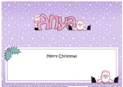 Xmas Anya Santa Matching Large Dl Insert