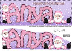 1st Xmas Anya Santa Large Dl & 3D Decoupage