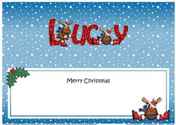 Xmas Lucy Rudolph Matching Large Dl Insert