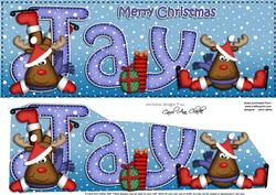 Xmas Jay Rudolph Large Dl & 3D Decoupage