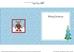 Xmas Rudolph Approx 5.5" x 5.5" Square Insert