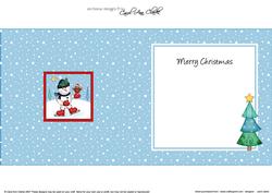 Xmas Snowman Approx 5.5" x 5.5" Square Insert