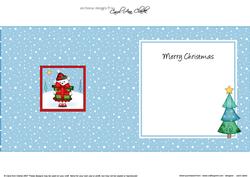 Xmas Teddy Approx 5.5" x 5.5" Square Insert