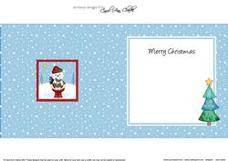 Xmas Teddy Approx 5.5" x 5.5" Square Insert