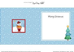 Xmas Teddy Approx 5.5" x 5.5" Square Insert