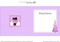 Xmas Cat Approx 5.5" x 5.5" Square Insert