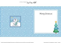 Xmas Polar Bear Approx 5.5" x 5.5" Square Insert