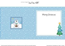 Xmas Polar Bear Approx 5.5" x 5.5" Square Insert