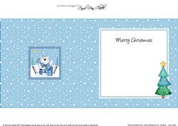 Xmas Polar Bear Approx 5.5" x 5.5" Square Insert