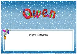 Xmas Owen Xmas Lights Matching Large Dl Insert