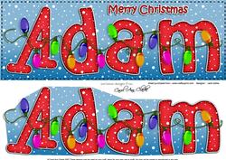 Xmas Adam Xmas Lights Large Dl & 3D Decoupage