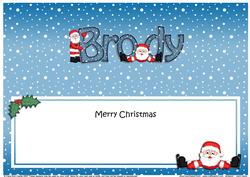 Xmas Brody Santa Matching Large Dl Insert