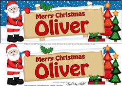 Xmas Oliver Santa Lge Dl Easicut Decoupage