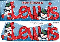 Xmas Lewis Snowmen Large Dl & 3D Decoupage