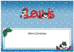 Xmas Lewis Snowmen Matching Large Dl Insert