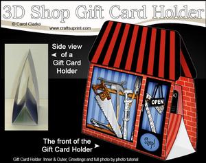 3D Little Tool Shop Gift Card Holder