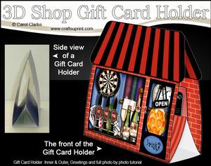 3D Little Last Drop Inn Pub Shop Gift Card Holder