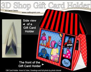 3D Little Toy Shop Gift Card Holder