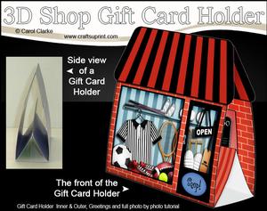 3D Little Sports Shop Gift Card Holder