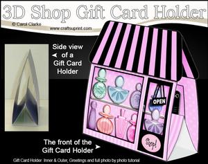 3D Little Petite Perfumerie Shop Gift Card Holder