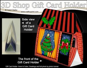 3D Little Christmas Tree Shop Gift Card Holder