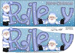 Xmas Riley Santa Large Dl & 3D Decoupage