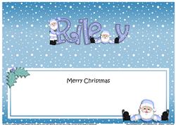 Xmas Riley Santa Matching Large Dl Insert