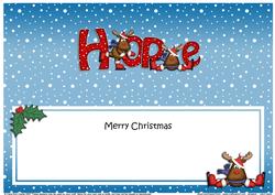 Xmas Hope Rudolph Matching Large Dl Insert