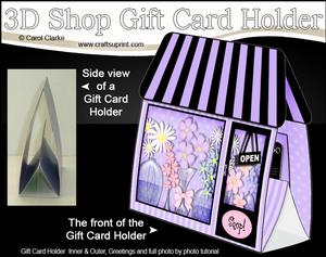 3D Little Blossoms and Blooms Shop Gift Card Holder