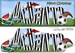 Xmas Adam Football Large Dl & 3D Decoupage