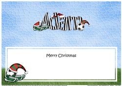 Xmas Adam Football Matching Large Dl Insert