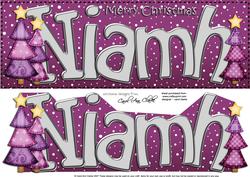 Xmas Niamh Trees Large Dl & 3D Decoupage