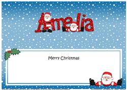 Xmas Amelia Santa Matching Large Dl Insert