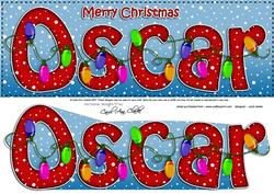 Xmas Oscar Lights Large Dl & 3D Decoupage